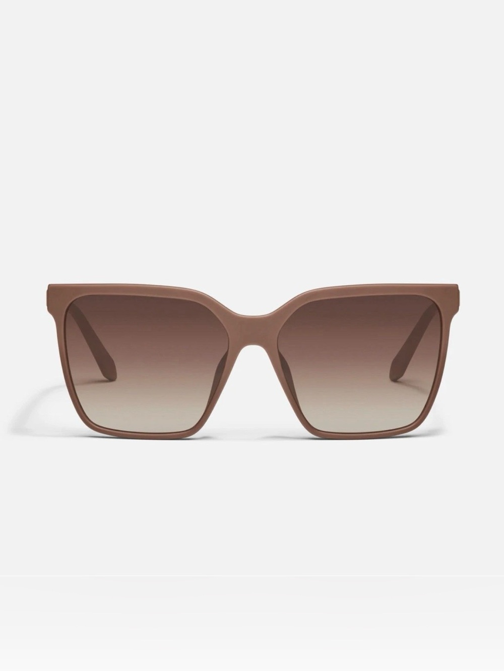 Quay Level Up Remixed Matte Doe Brown Lens Gold Smoke Sunglasses Authentic New - Picture 2 of 3